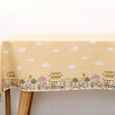 ECODY 雲朵印花造型桌巾, 淺褐色的, 130 x 180 厘米