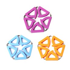 Dual 五角鍋墊 橘色 + 紫色 + 藍色, 混合顏色, 1套