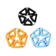 Dual 五角隔熱墊 黑色 + 橘色 + 藍色, 1套, 混合顏色