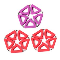 Dual 五角形鍋墊 紫色 + 紅色 2入, 混合顏色, 1套