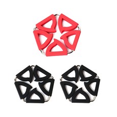 Dual 五角形鍋墊 黑色 2入 + 紅色, 混合顏色, 1套
