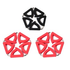 Dual 五角鍋墊 黑色 + 紅色 2入, 混合顏色, 1套