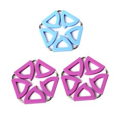 Dual 五角鍋墊 紫色 2入 + 藍色, 混合顏色, 1套