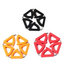Dual 五角鍋墊 黑色 + 橘色 + 紅色, 混合顏色, 1套