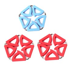 Dual 五角形鍋墊 藍色 + 紅色 2入, 混合顏色, 1套