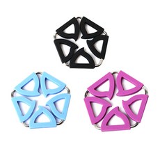 Dual 五角鍋墊 黑色 + 綠色 + 紫色, 混合顏色, 1套