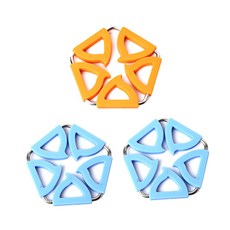 Dual 五角鍋墊 橘色 + 藍色 2入, 混合顏色, 1套