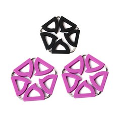 Dual 五角形鍋墊 黑色 + 紫色 2入, 混合顏色, 1套