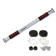 케이포스포츠 베이직 문틀 철봉 2중 안전형 K01, 실버