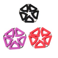 Dual 五角形鍋墊 黑色 + 紫色 + 紅色, 混合顏色, 1套