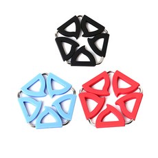 Dual 五角鍋墊 黑色 + 藍色 + 紅色, 混合顏色, 1套