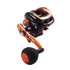 Abu Garcia Orange Max DH左手操作水滴捲線器, 單品, 黑色+橙色