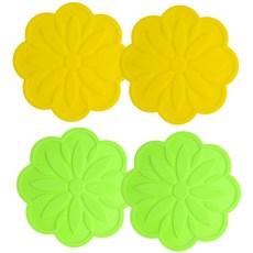 ARYKO 25 kitchen 矢車菊隔熱墊 16.5 x 0.3 cm 黃色 2入 + 綠色 2入, 混色, 1套
