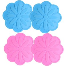 ARYKO 25 kitchen 矢車菊隔熱墊 16.5 x 0.3 cm 藍色 2入 + 粉紅色 2入, 混合色, 1套