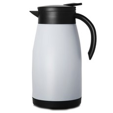 홈앤하우스 마루이 스텐 보온 주전자, 1L, 실버