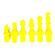 DM Chess 矽膠瓶酒法師套組 6p, 黃色的, 1套