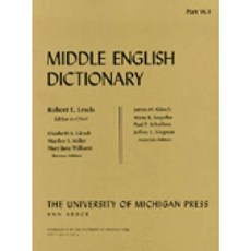 Middle English Dictionary: W.1 Paperback, University of Michigan Press