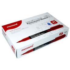 Monami 原墨名稱筆 F122 用於中等文本, 紅色, 12入