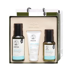 enesti 男士保養品禮盒 3入組+紙袋, 爽膚水 200ml + 乳液 150ml + 泡沫潔面 70g + 紙袋, 1套