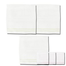 TERRY GALLERY 歌巾特里廚房雪環巾綠色3p+粉色3p, 混色, 1套