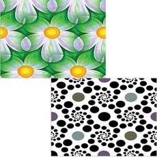 Bellamusic 矽膠餐墊 圓圈 + 大花, 混合顏色, 385 x 285 mm, 厚度 1mm, 1個