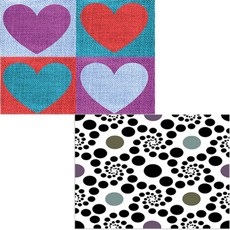 印尼 Bella 矽膠餐墊 洞穴 + 愛心, 混合顏色, 385 x 285 mm, 厚度 1mm, 2個