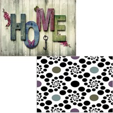 Bellamusic 矽膠餐墊 圓形 + 凹槽, 混合顏色, 385 x 285 mm, 厚度 1mm, 2個