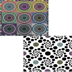 Bellamusic 矽膠餐墊 洞穴 + 圓形, 圖案, 385 x 285 mm, 厚度 1mm, 1個