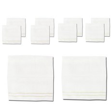 TERRY GALLERY 歌巾特里廚房雪環巾米色5p+綠色5p, 混色, 1套