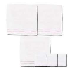 TERRY GALLERY 歌巾特里廚房雪環巾粉色3p+紫色3p, 混色, 1套