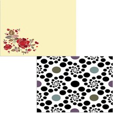 Bellamusic 矽膠餐墊 圓滾滾 + 玫瑰, 混和顏色, 385 x 285 mm, 厚度 1mm, 2個