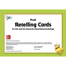 World of Wonders Grade Pre-K Retelling Cards Hardcover, McGraw-Hill Education