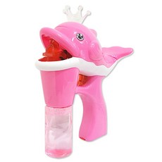드림티앤지 왕관 돌고래 자동버블건, 핑크, 1개