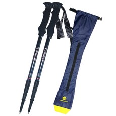 버먼트 테이크 4단 등산스틱 블랙 2p + 시코 스틱 파우치 세트, 네이비, 1개