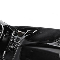 CARTEM Factory 絲絨防滑現代儀表板避光墊, Ioniq (無中央喇叭/無充電指示LED), 黑色 + 黑色邊框