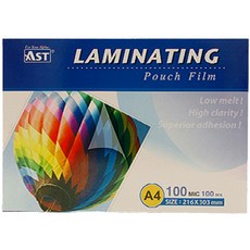 AST 護貝膠膜 100mic, A4, 100個