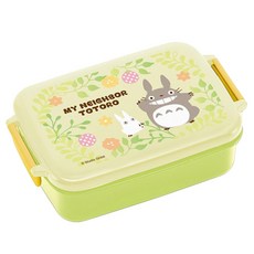 스케이터 아동용 토토로 플랜츠 1단 사각 도시락 450ml, 혼합 색상, 1개