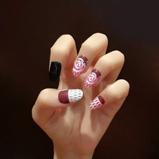 Iko 指甲貼紙 QB763, 鑽石花朵, 1個