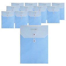 아스트 서류봉투 PP 세로형 블루 DB4803V, A4, 12개입
