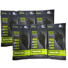 JC Korea Togo Pack Easy & Nitrile Gloves 乳膠手套 黑色L號 2p + M號 2p + S號 2p, 1套