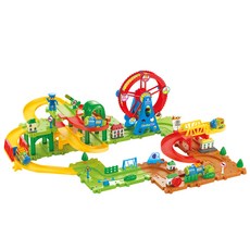 해피플레이 기차놀이 대공원 작동완구, 혼합 색상, 1개