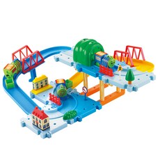 해피플레이 기차놀이 어드벤처 작동완구, 혼합 색상, 1개