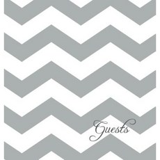 Modern Jen Guest Book and Anniversary Journal: Gray Chevron Hardcover, Jmdesigns