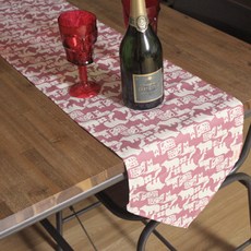 Noland 베어 테이블 러너, 핑크, 180 x 30 cm