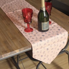 Noland 仙人掌餐桌旗, 粉色, 180 x 30 cm
