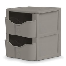 스마일 스마트 서랍장 모던, 브라운, 2단