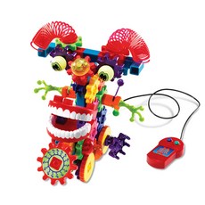 Learning Resources 轉轉齒輪建構系列可移動積木玩偶組 LER9202, 紅+藍+天+綠+粉+橙+黃