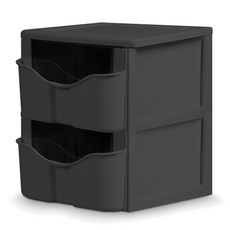 스마일 스마트 서랍장 모던, 다크그레이, 2단