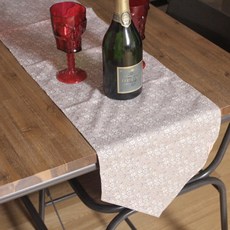 Noland 熱情花卉餐桌旗, 卡其色, 180 x 30 cm