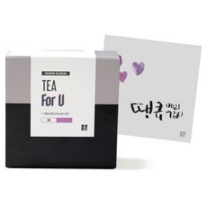 1AM For U 블랜딩 티세트 체리 쥬빌레, 티백 6p + 미니 캘리그라피 카드 땡큐베리감사, 1세트